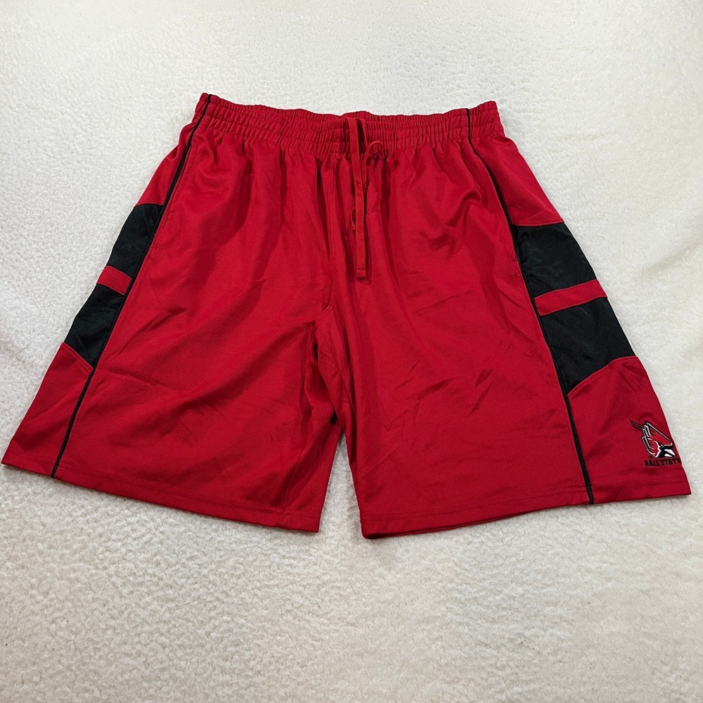 NCAA Shorts Mens 2XL Red Ball State Cardinals Athletic Mesh Basketball 7775